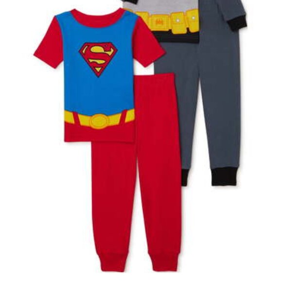Boys Toddler Pajama Set, 4-Piece - Spiderman/Batman, Mix & Match, NWT - Size 3T - Picture 2 of 5